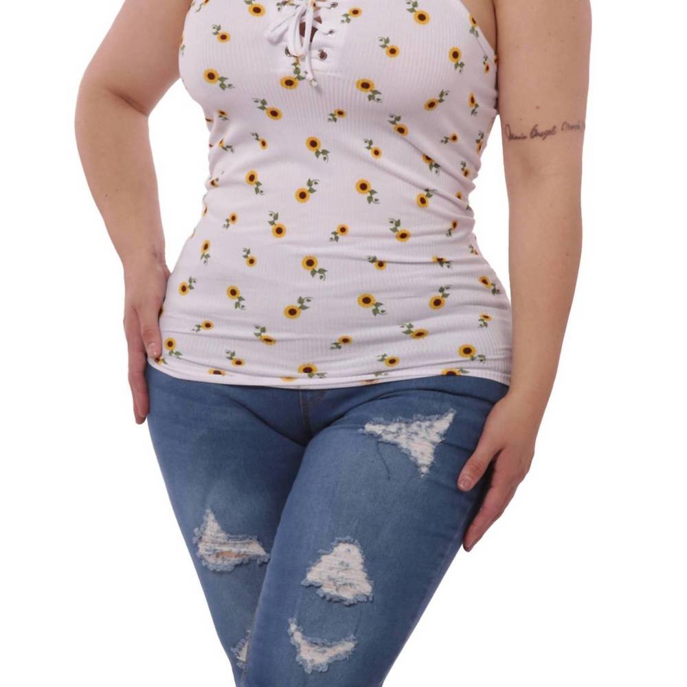 NEW PERFECTLY IMPERFECT lace-up tank tops - plus in white